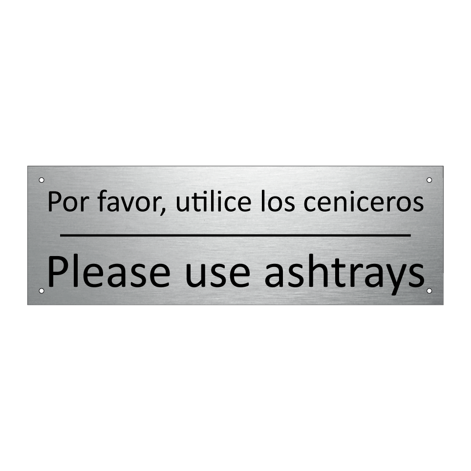 Por favor, utilice los /.../ - Please use ashtrays
