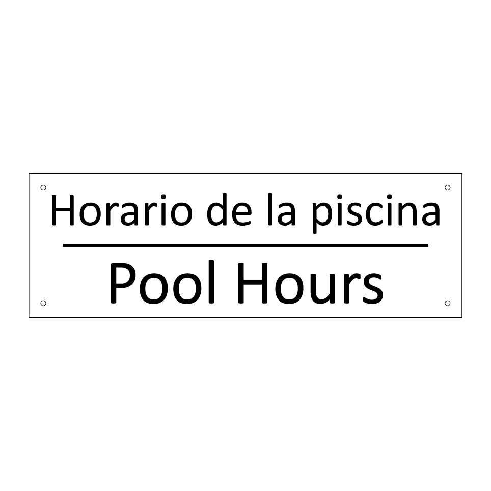 Horario de la piscina - Pool Hours