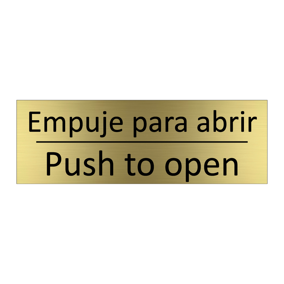 Empuje para abrir - Push to open