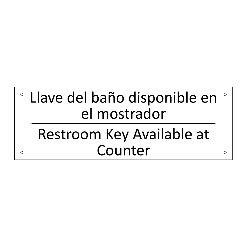 Llave del baño disponible en /.../ - Restroom Key Available at /.../