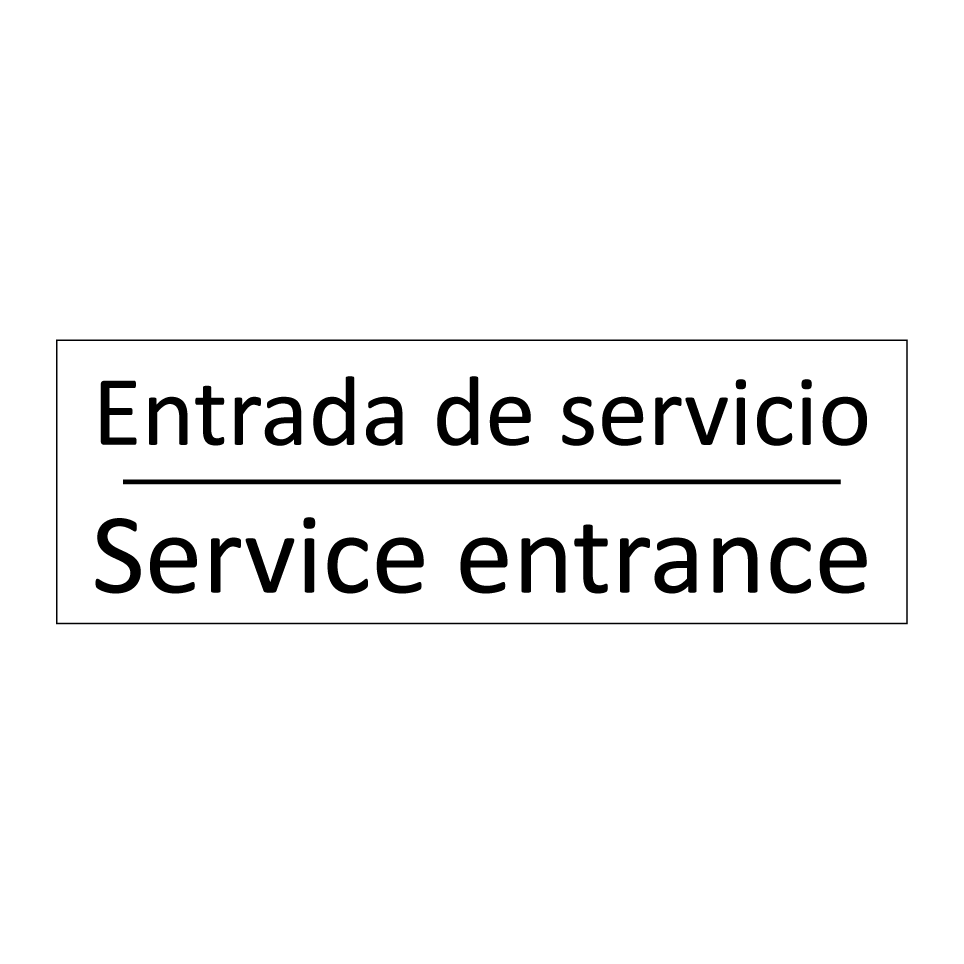 Entrada de servicio - Service entrance