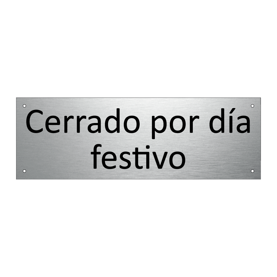 Cerrado por día festivo