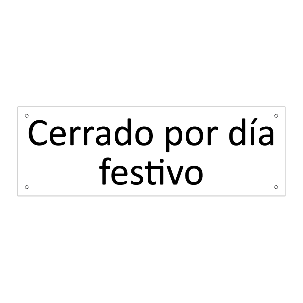 Cerrado por día festivo