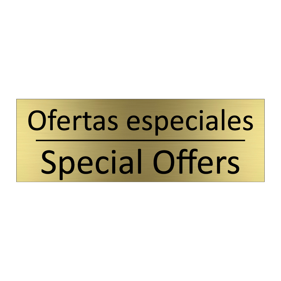 Ofertas especiales - Special Offers