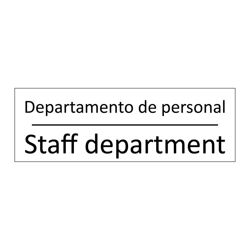Departamento de personal - Staff department