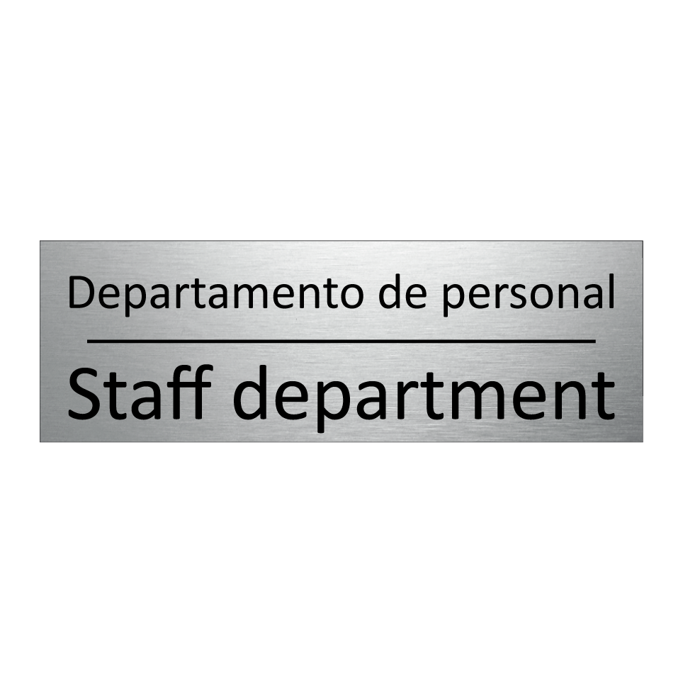 Departamento de personal - Staff department