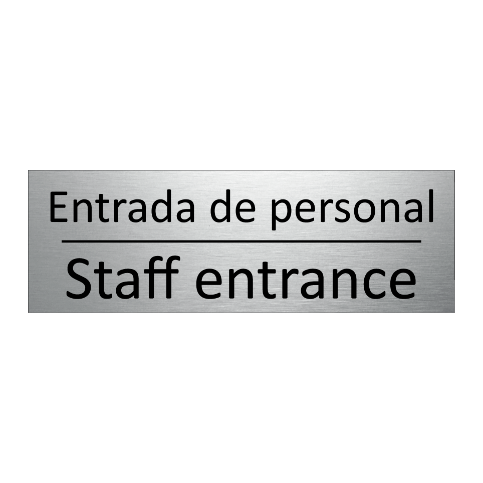 Entrada de personal - Staff entrance