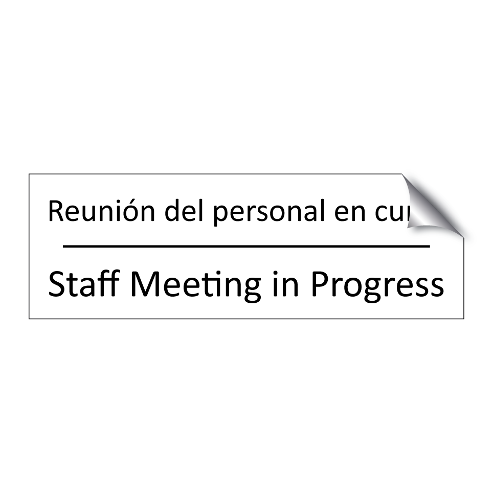 Reunión del personal en curso - Staff Meeting in Progress