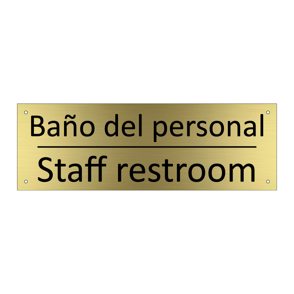 Baño del personal - Staff restroom