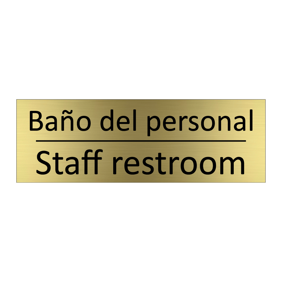 Baño del personal - Staff restroom