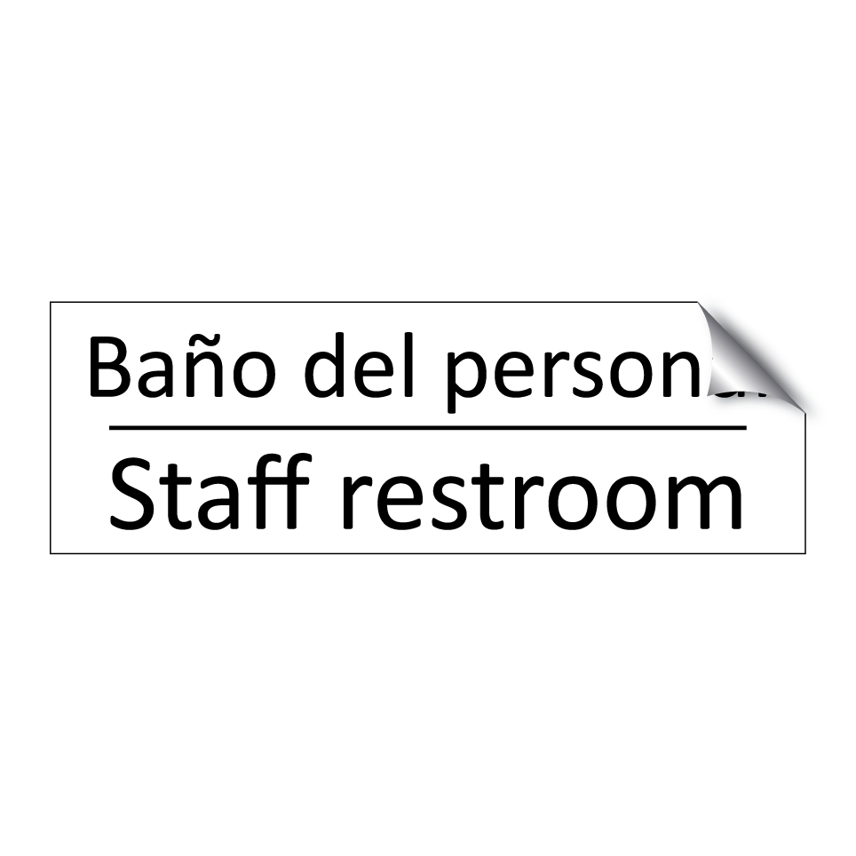Baño del personal - Staff restroom