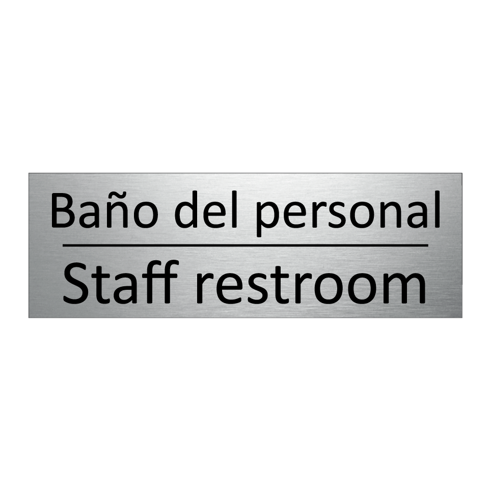 Baño del personal - Staff restroom