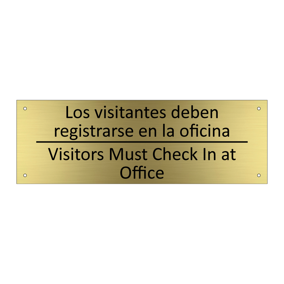 Los visitantes deben /.../ - Visitors Must Check In at /.../