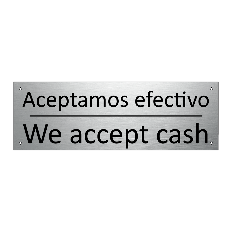 Aceptamos efectivo - We accept cash