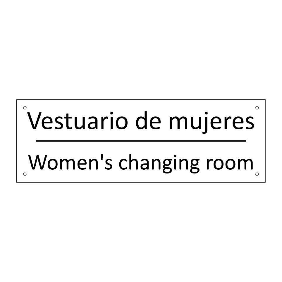 Vestuario de mujeres - Women's changing room