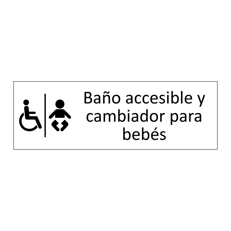 Baño accesible y cambiador para bebés