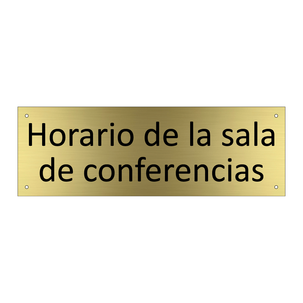Horario de la sala de conferencias