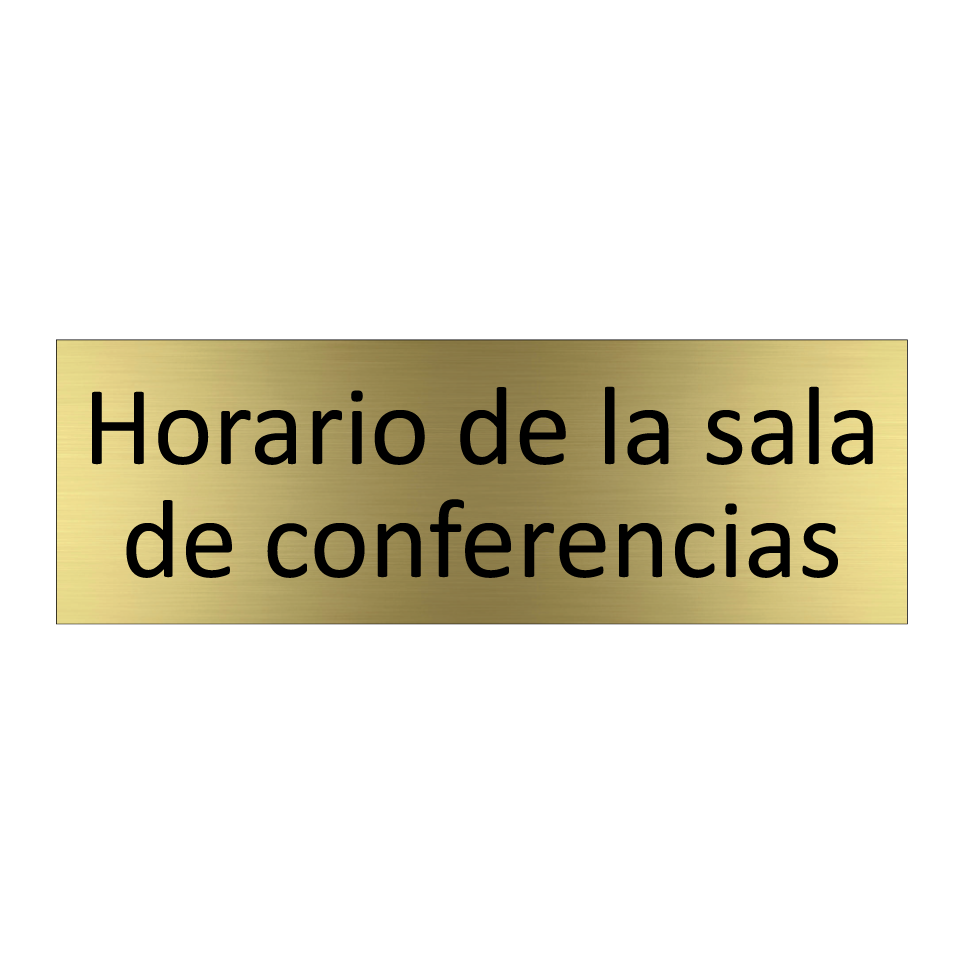 Horario de la sala de conferencias
