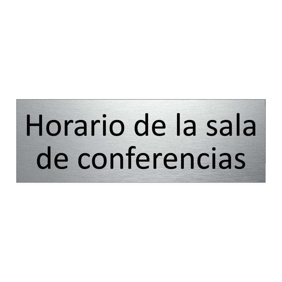 Horario de la sala de conferencias