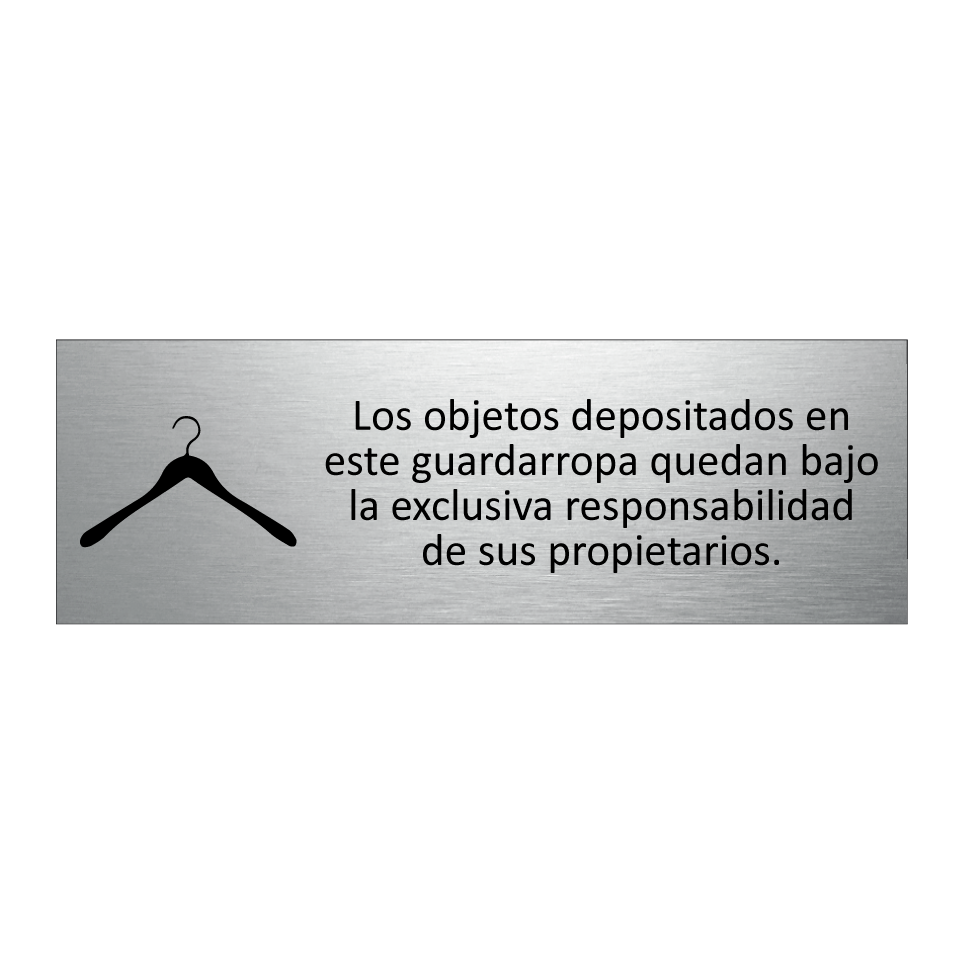 Los objetos depositados en este guardarropa quedan bajo la exclusiva responsabilidad de sus propietarios.