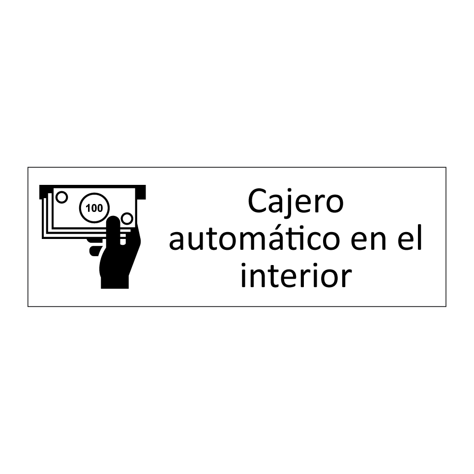 Cajero automático en el interior