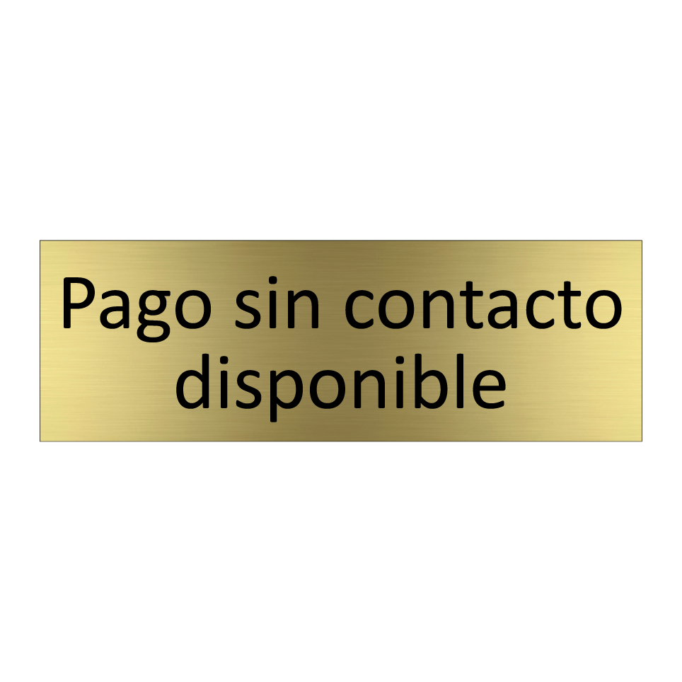 Pago sin contacto disponible