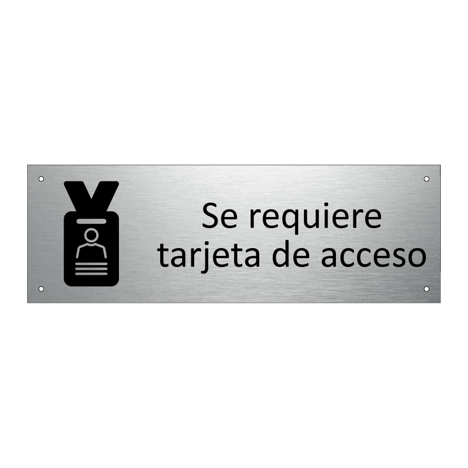 Se requiere tarjeta de acceso