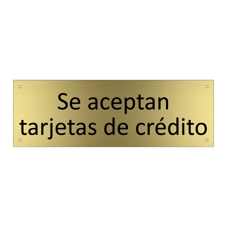 Se aceptan tarjetas de crédito