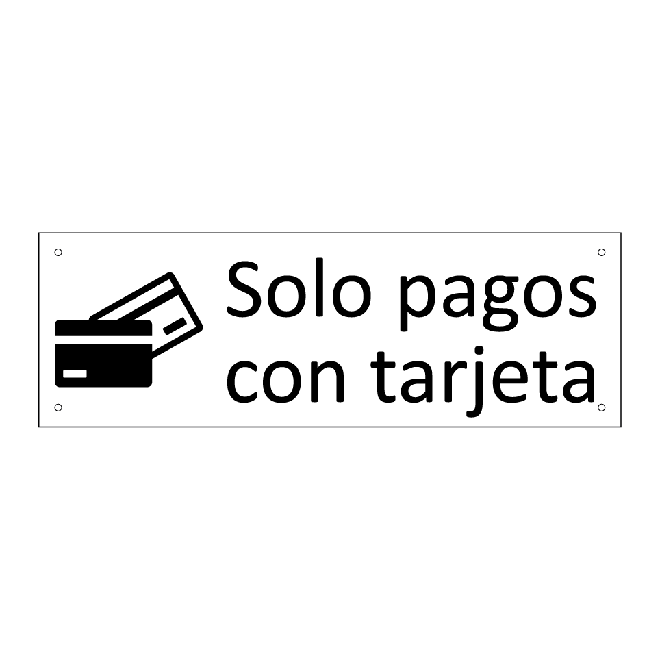 Solo pagos con tarjeta