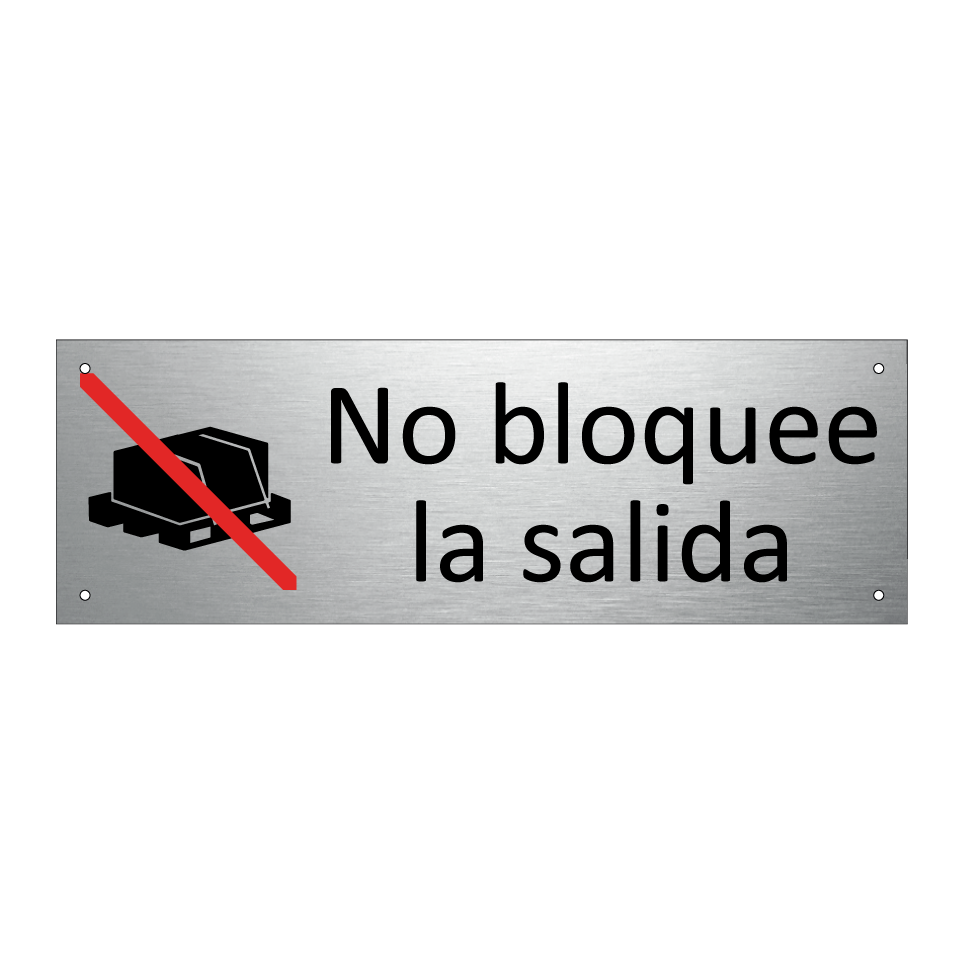 No bloquee la salida