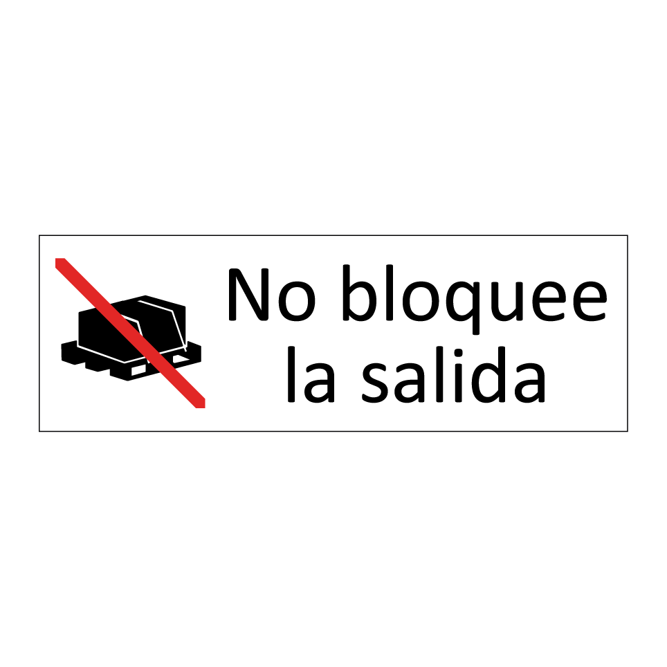 No bloquee la salida