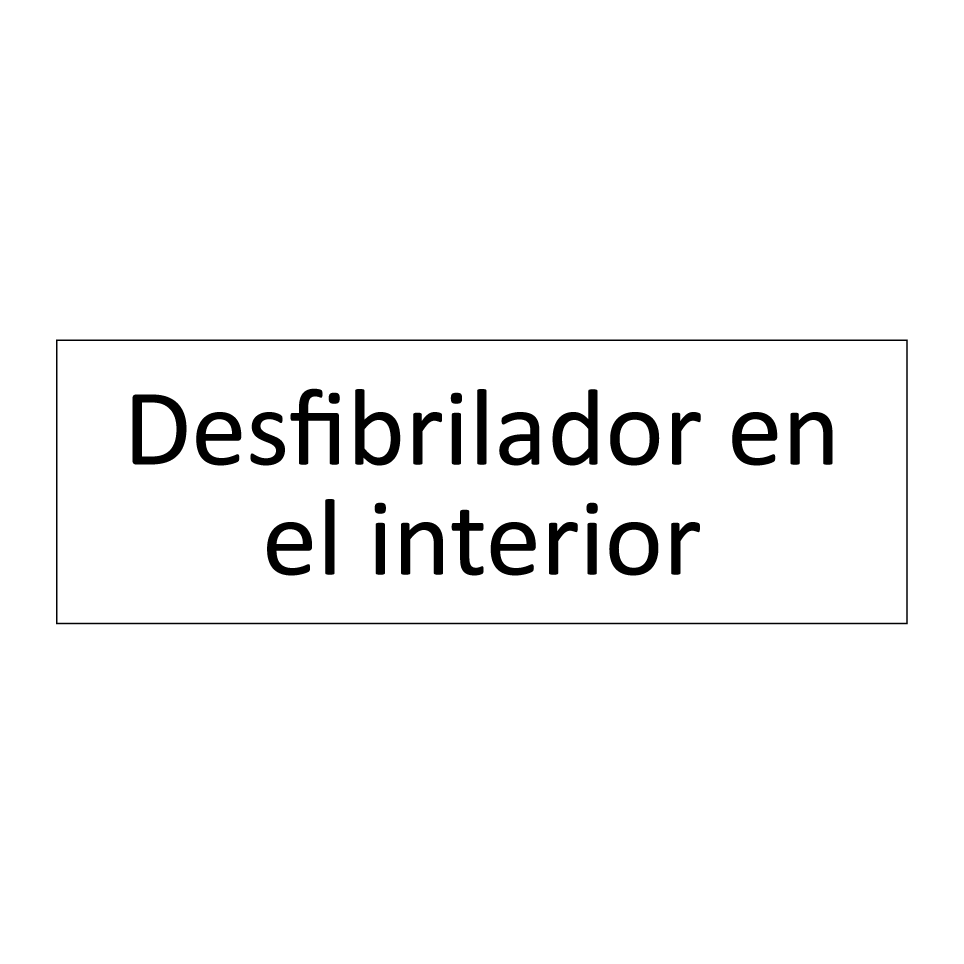 Desfibrilador en el interior