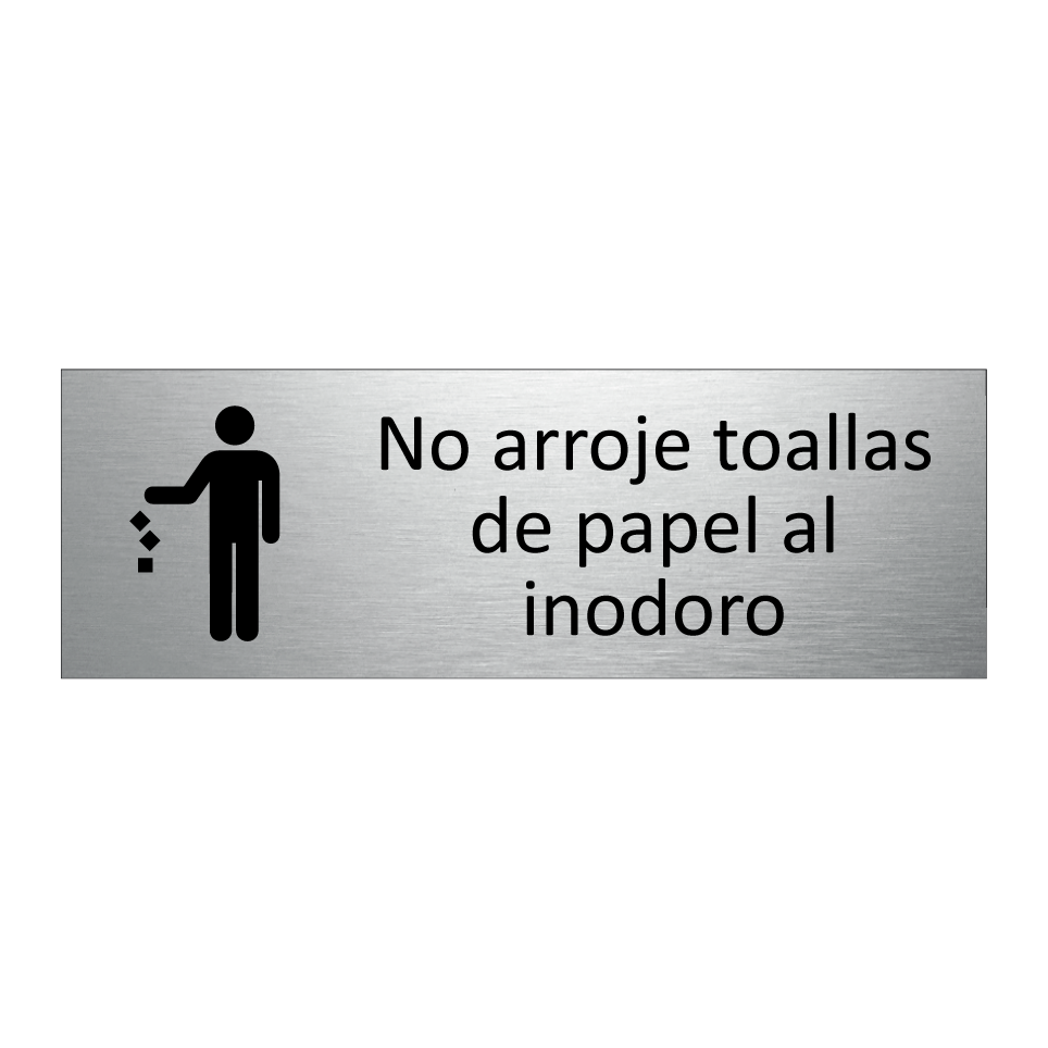 No arroje toallas de papel al inodoro