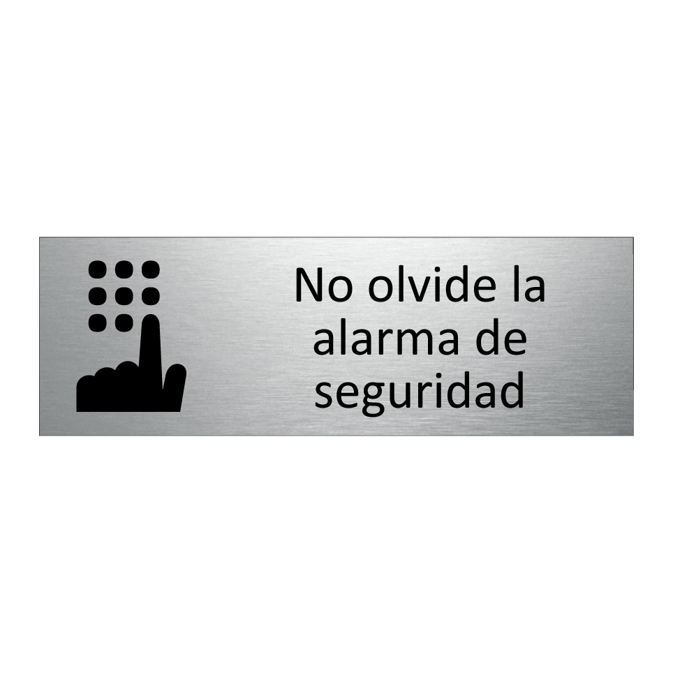 No olvide la alarma de seguridad