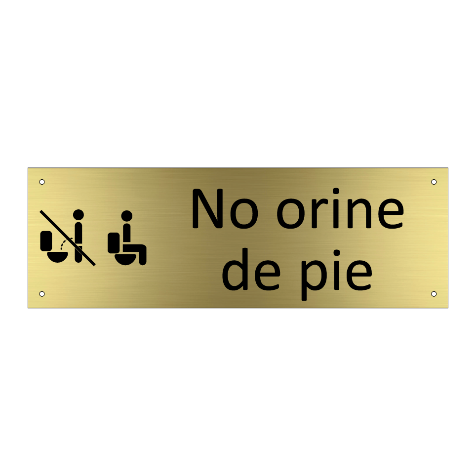 No orine de pie