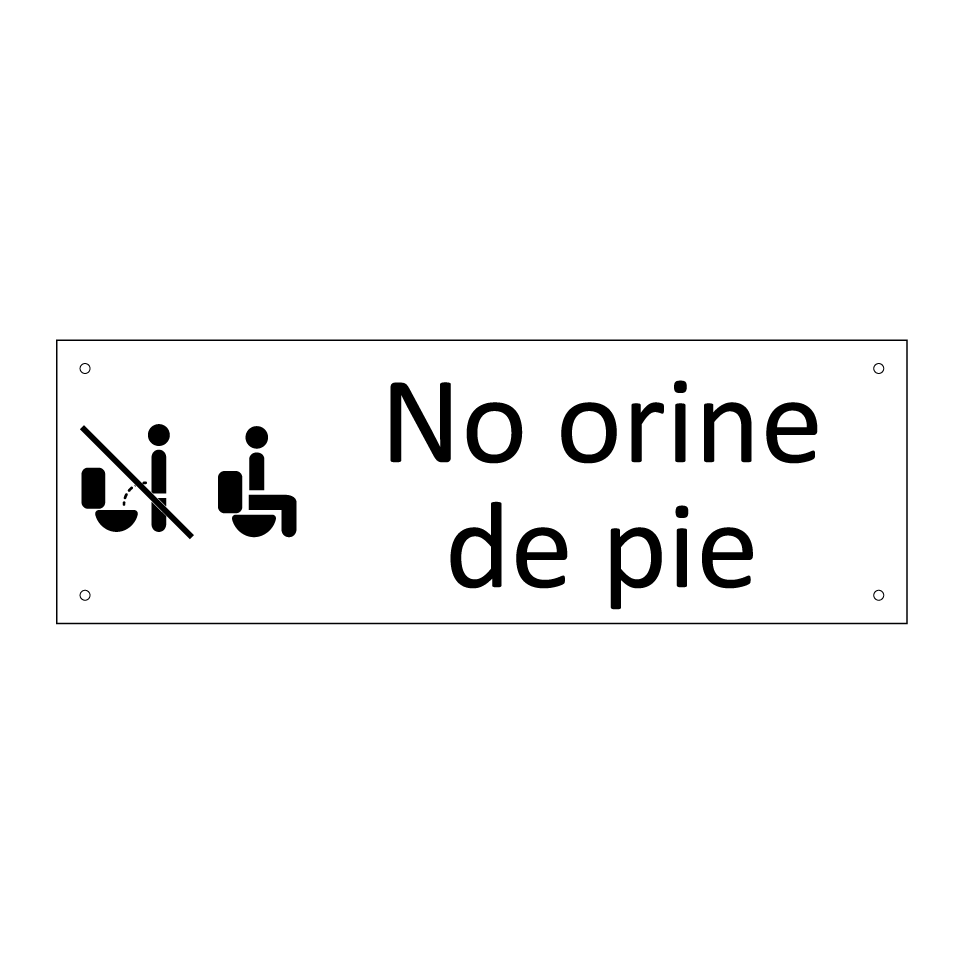 No orine de pie