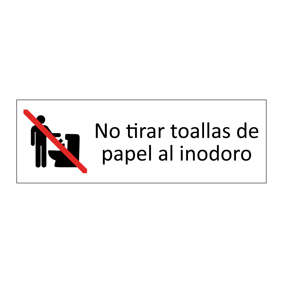 No tirar toallas de papel al inodoro
