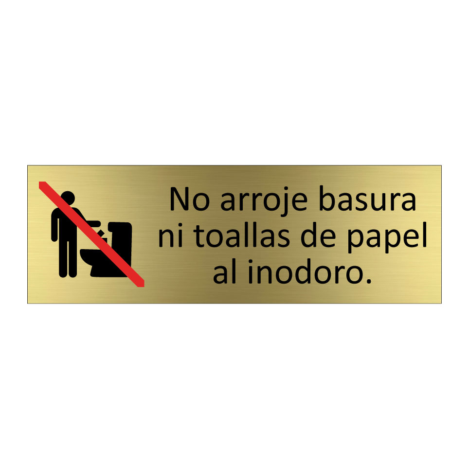 No arroje basura ni toallas de papel al inodoro.