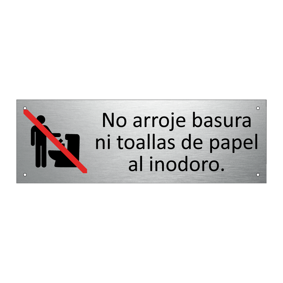 No arroje basura ni toallas de papel al inodoro.