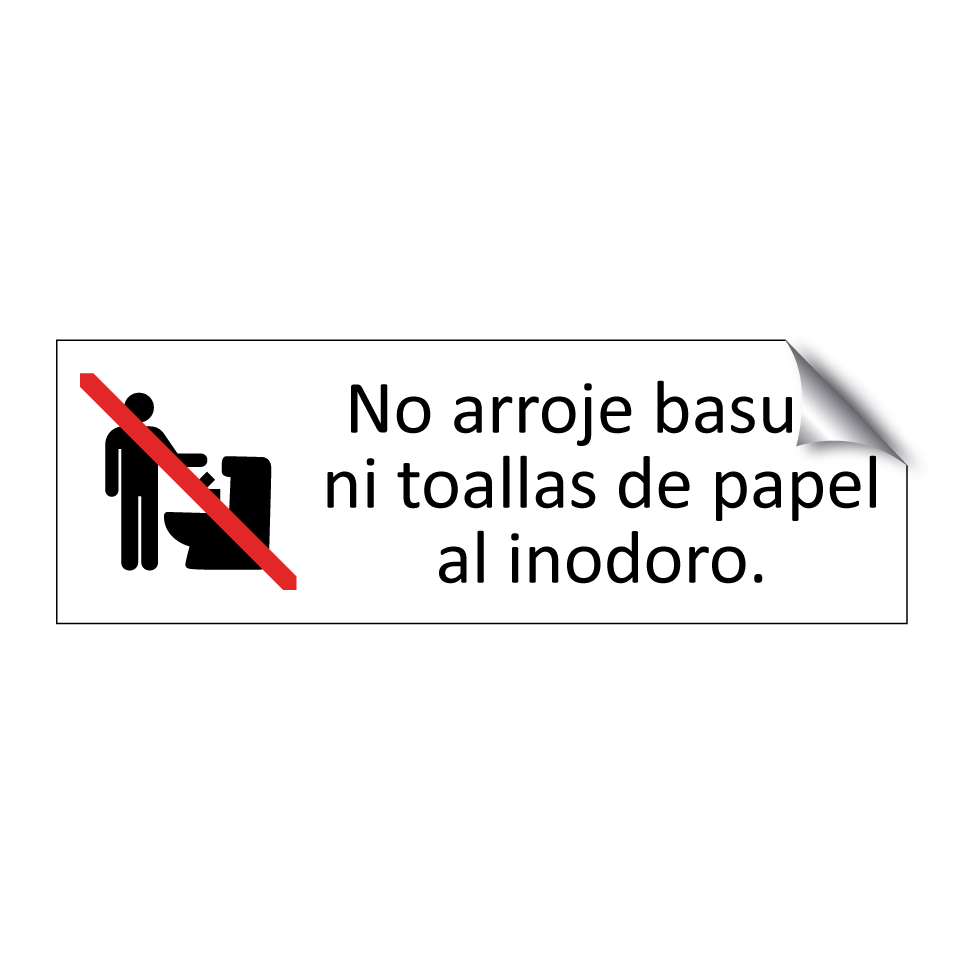 No arroje basura ni toallas de papel al inodoro.