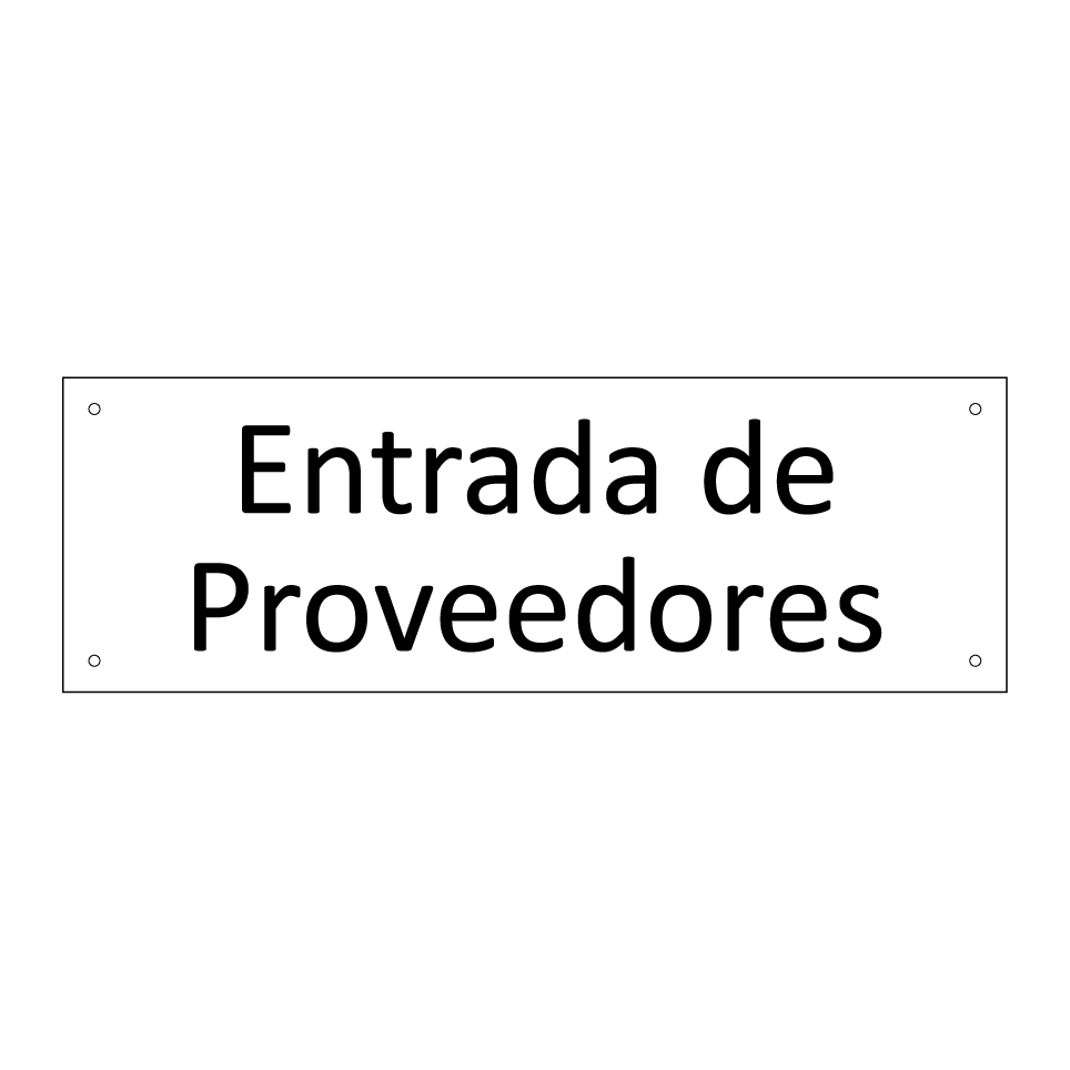 Entrada de Proveedores
