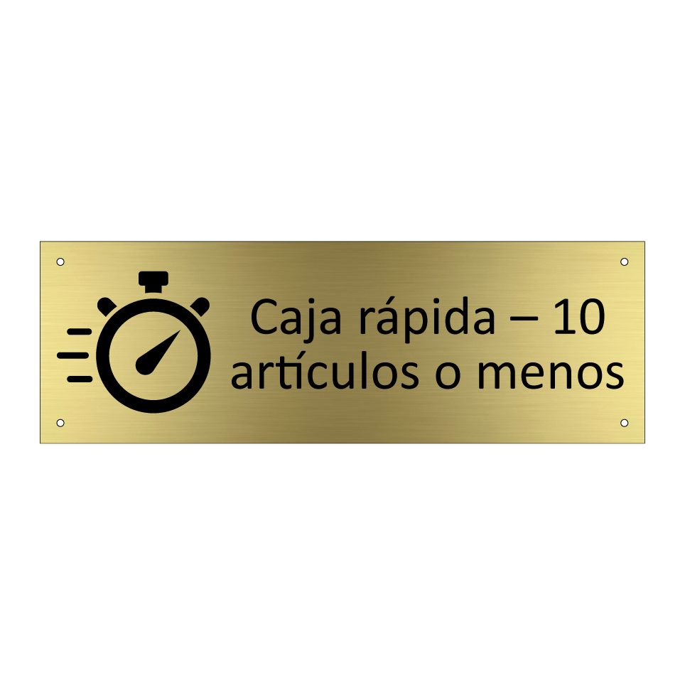 Caja rápida – 10 artículos o menos