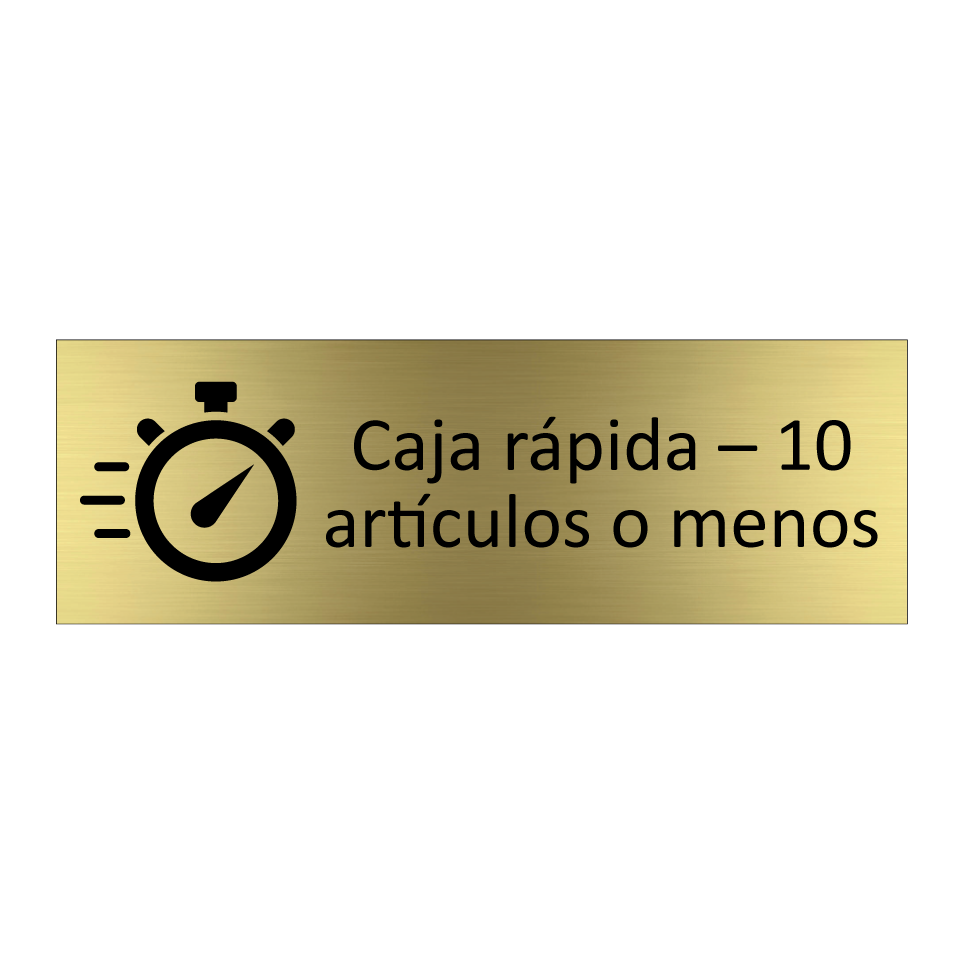 Caja rápida – 10 artículos o menos