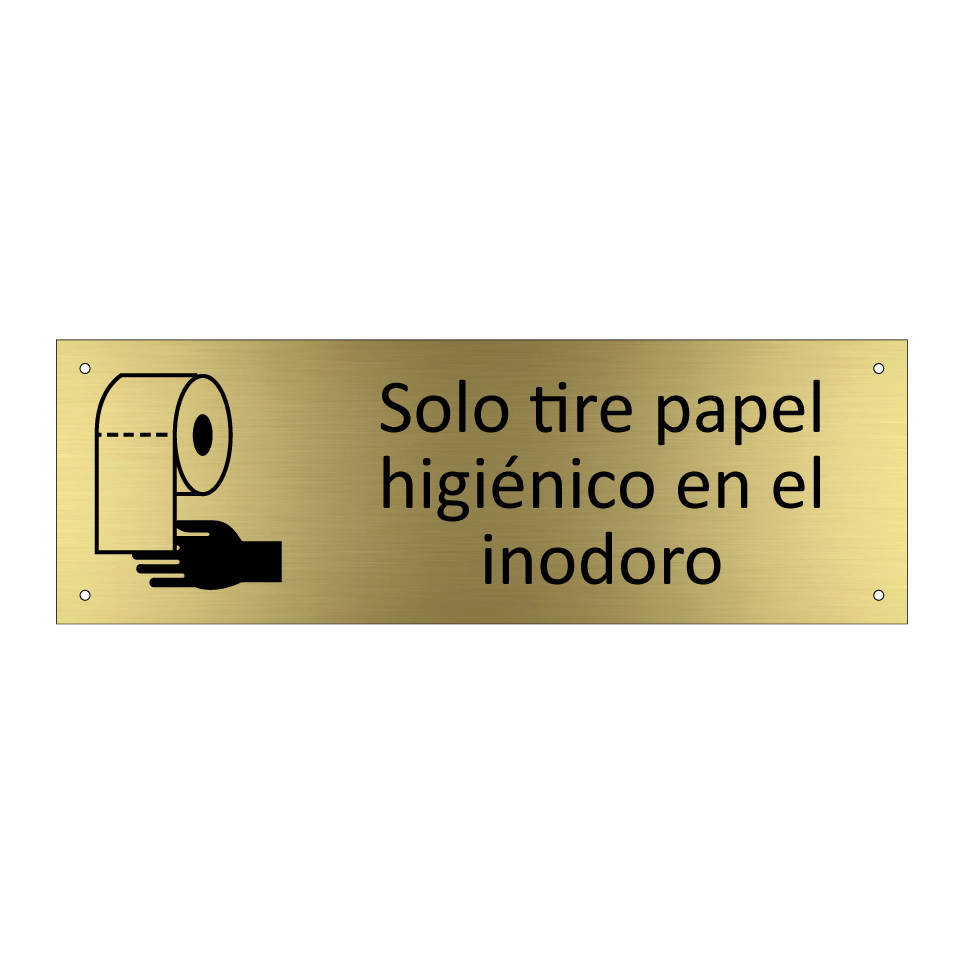 Solo tire papel higiénico en el inodoro