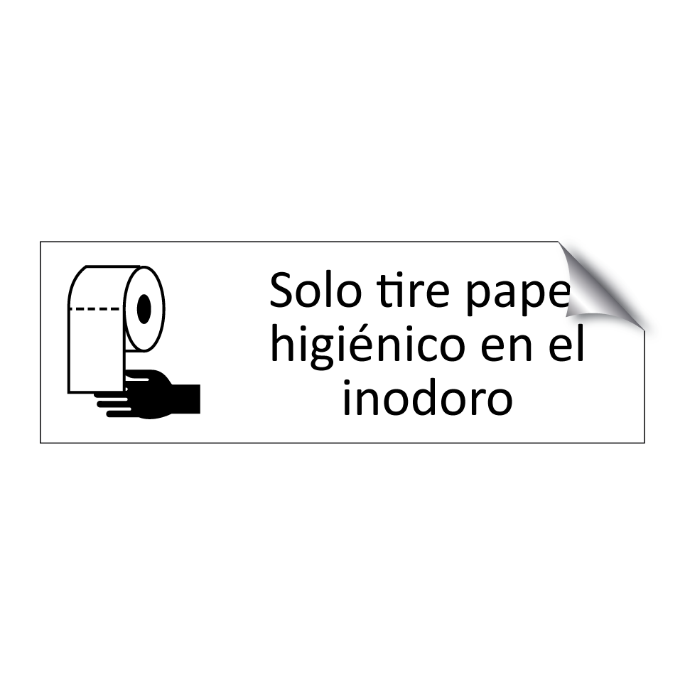 Solo tire papel higiénico en el inodoro