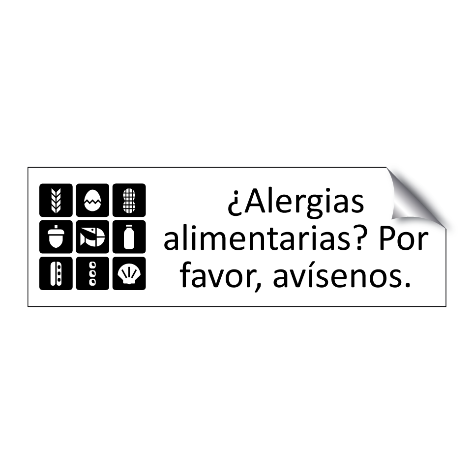 ¿Alergias alimentarias? Por favor, avísenos.