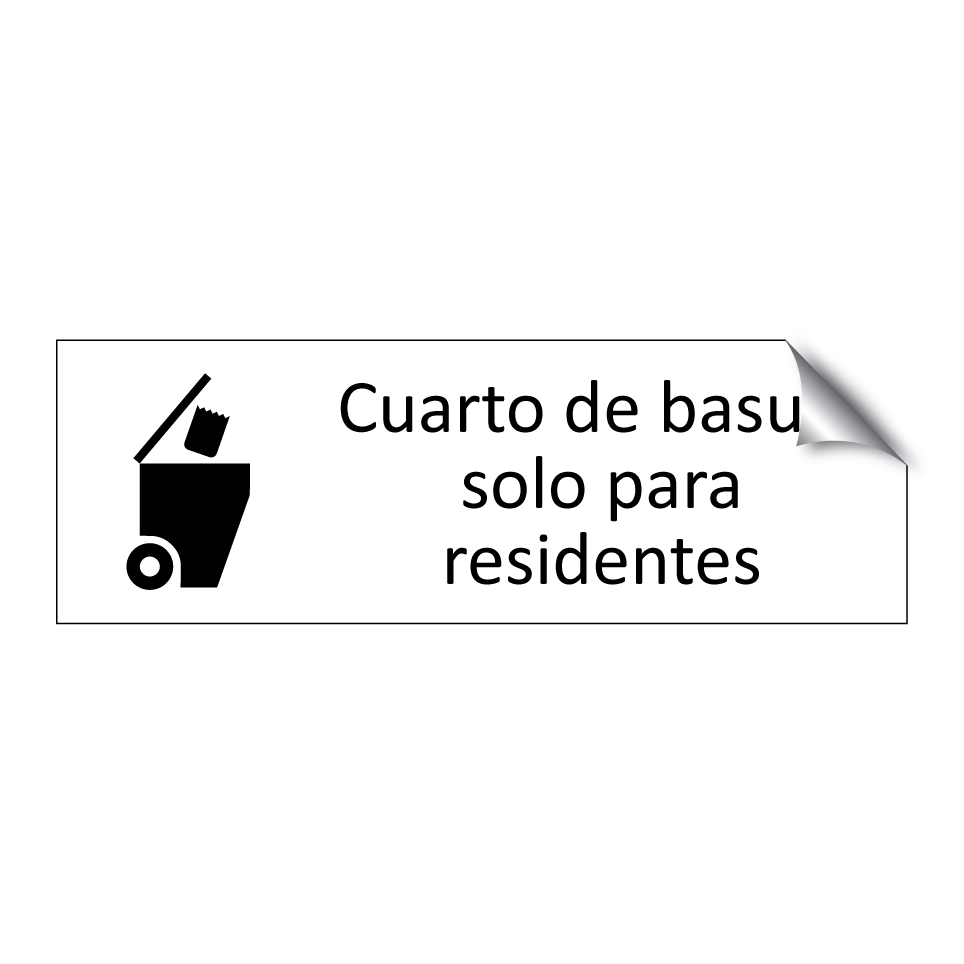 Cuarto de basura solo para residentes