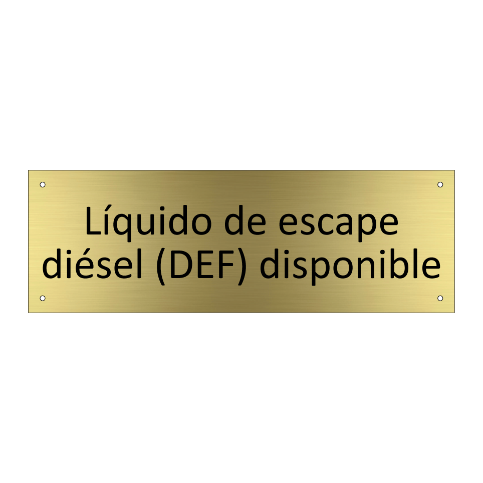 Líquido de escape diésel (DEF) disponible