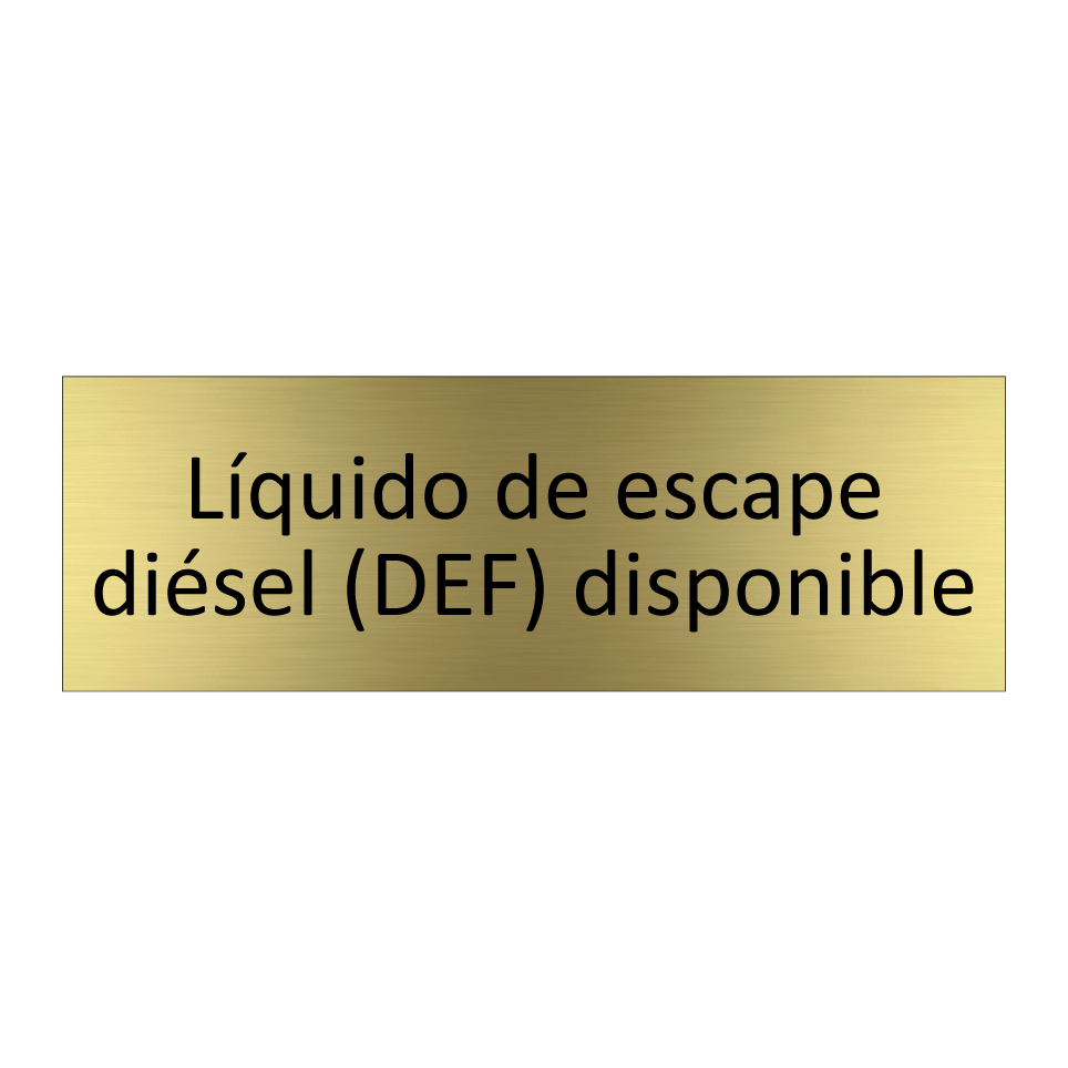 Líquido de escape diésel (DEF) disponible