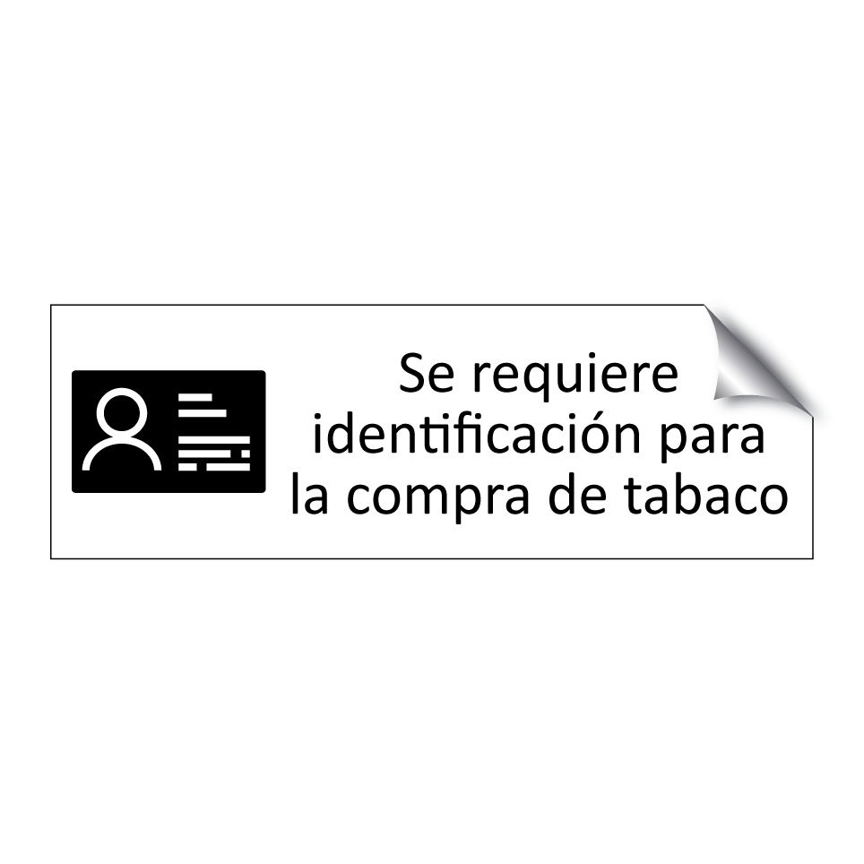 Se requiere identificación para la compra de tabaco